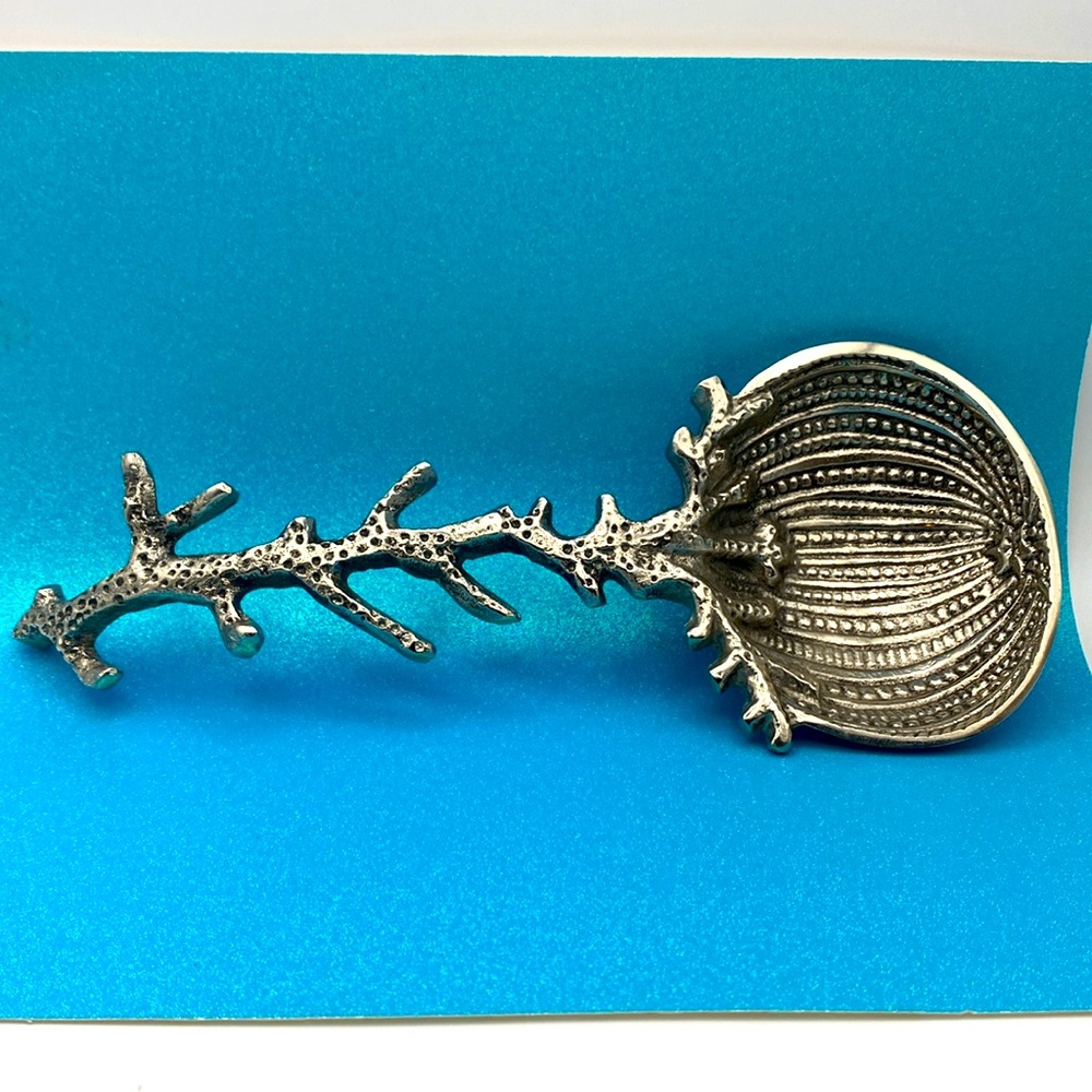 Unique Silver Ocean Themed Decorative Spoon Display